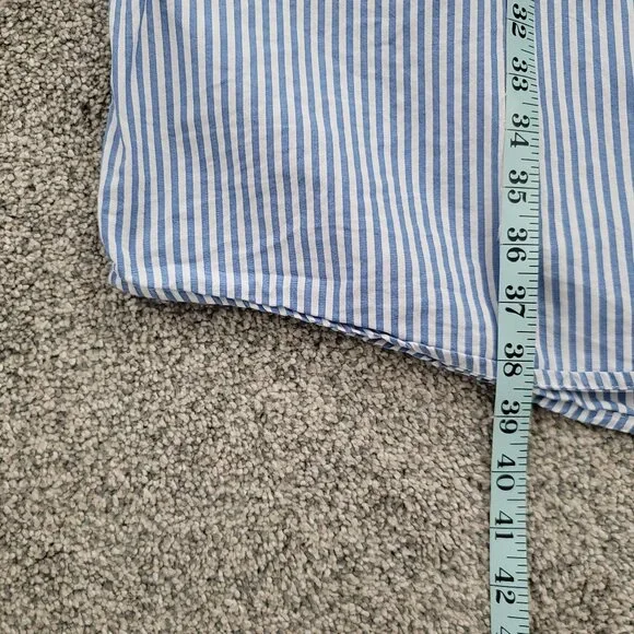 GAP Ladies Blue & White Striped Shirt Dress XXL- with Bell Sleeves - Picture 10 of 12